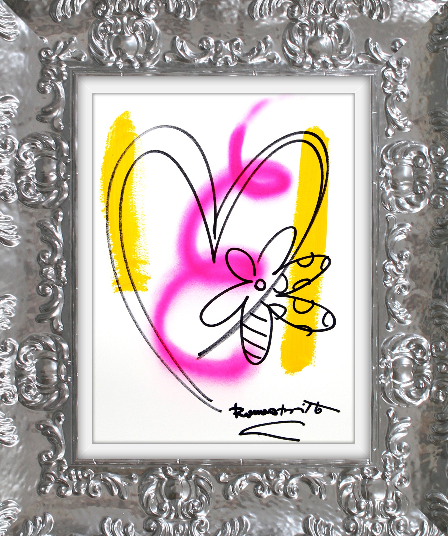 modern pop art evolution original drawing  vibrant home decor
