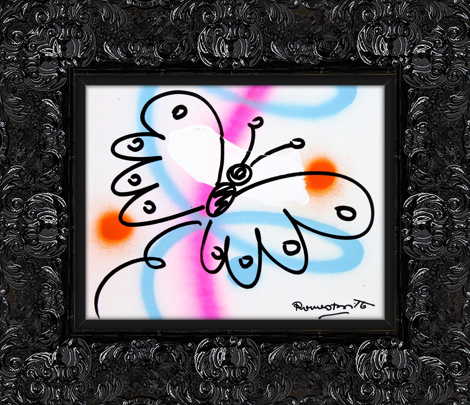 modern pop art evolution original drawing  vibrant home decor