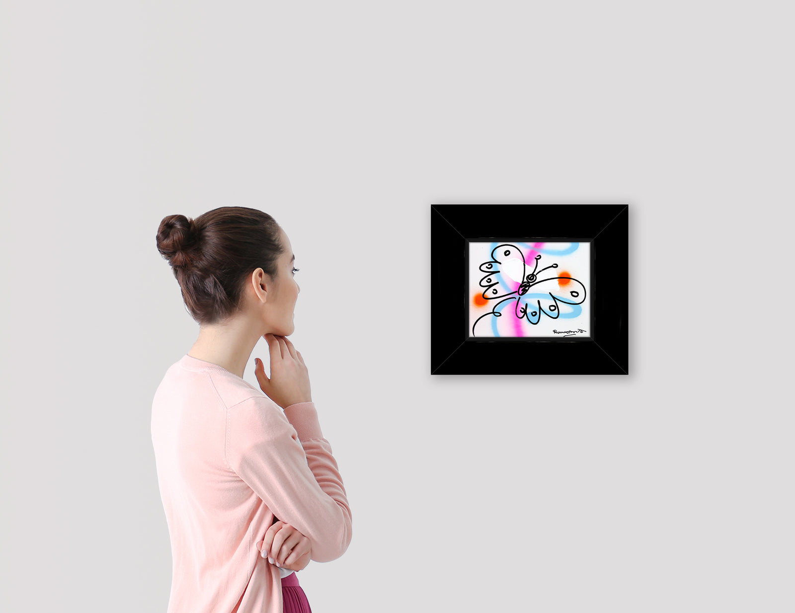 modern pop art evolution original drawing  vibrant home decor
