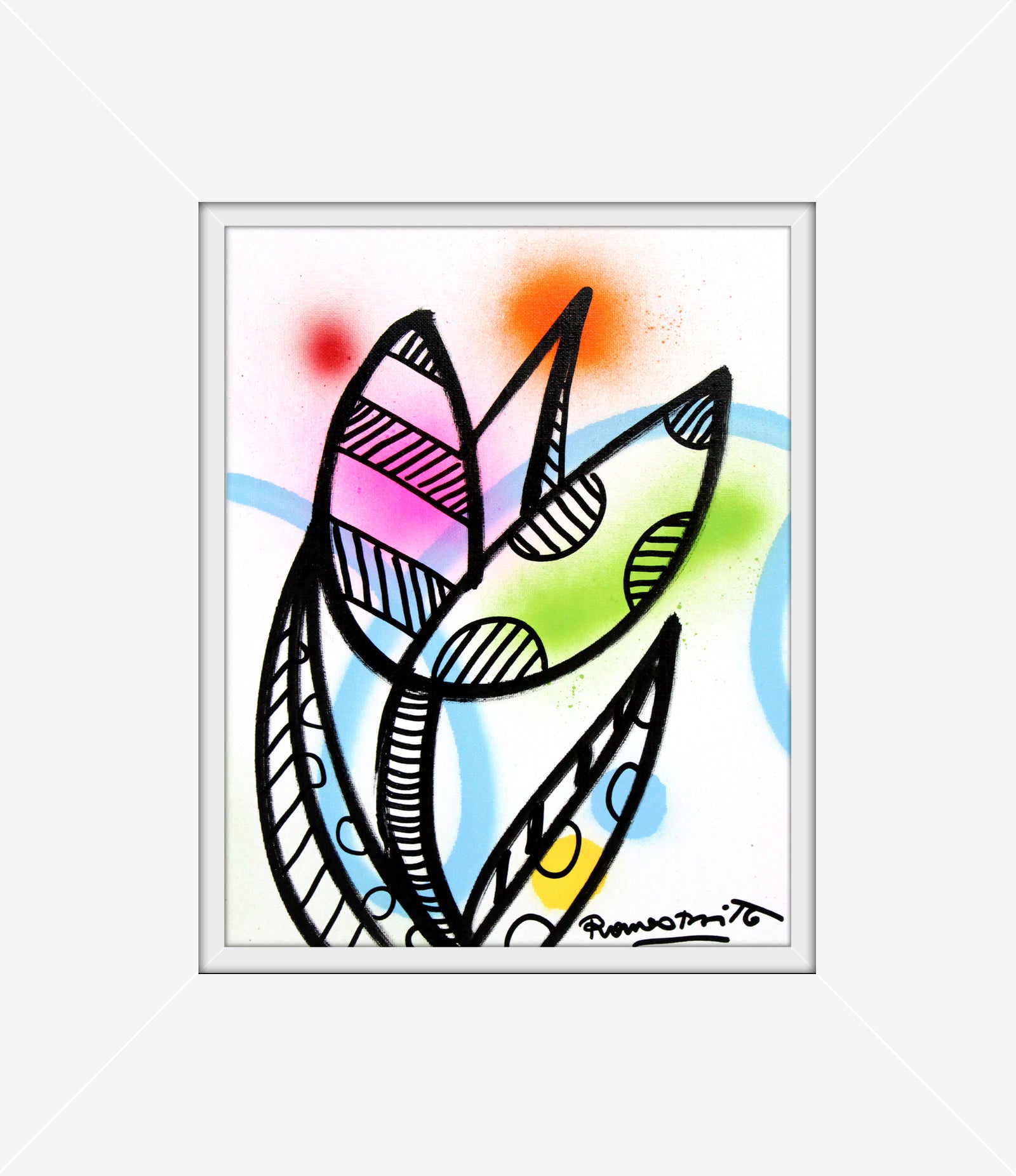 evolution original drawing  artistic colorful design collectible