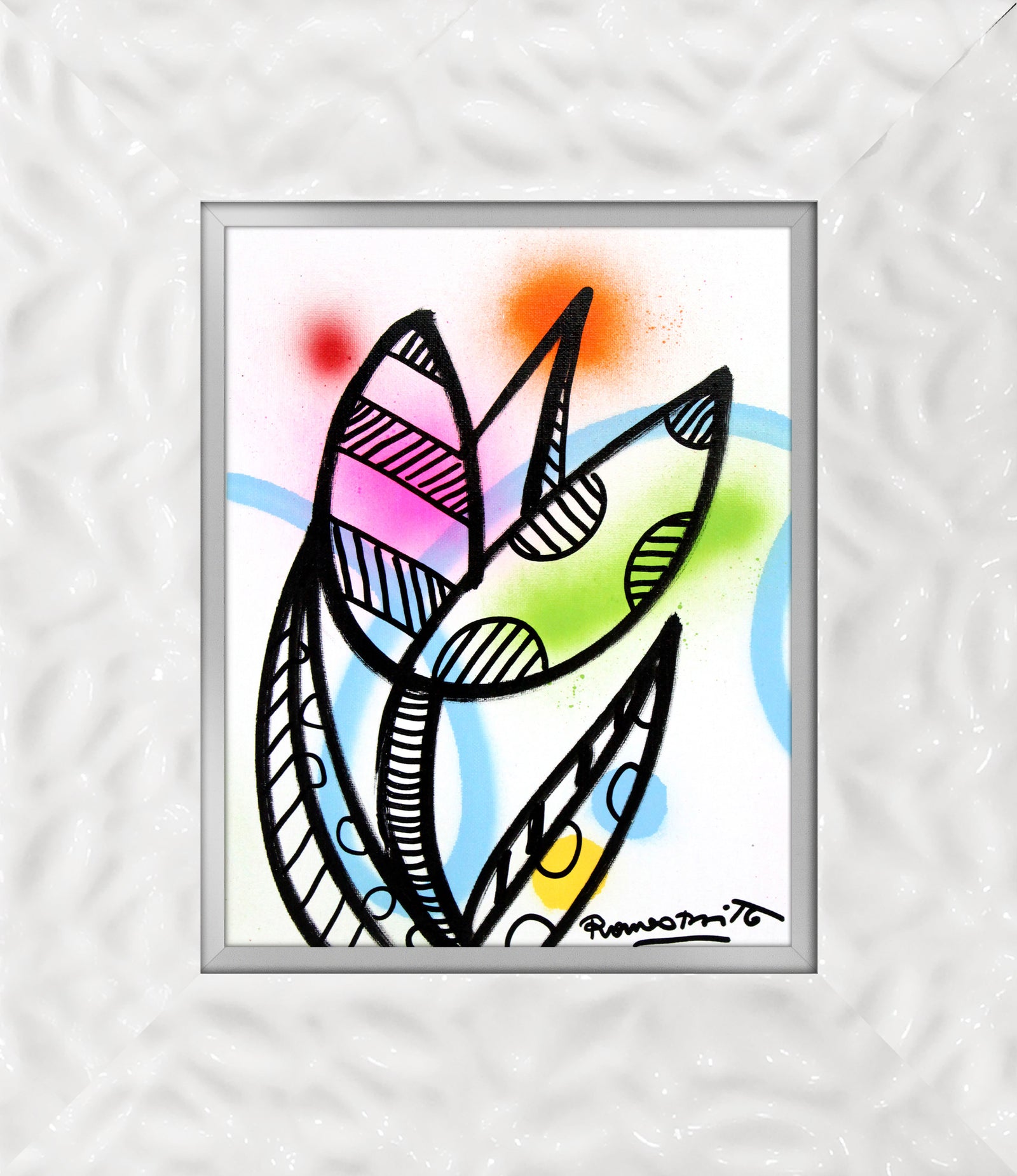 evolution original drawing  colorful decorative collectible gift idea