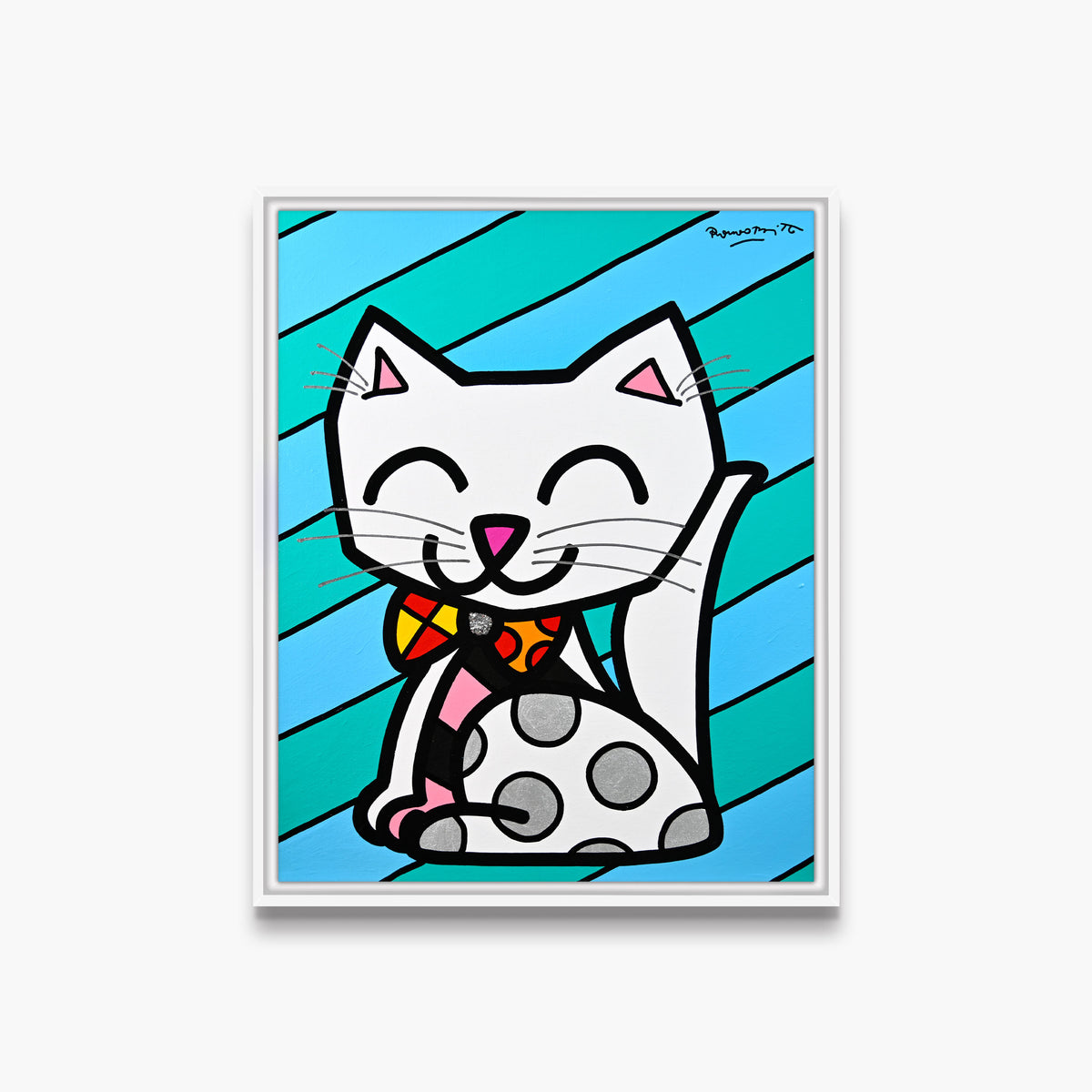 The White Cat - Original Painting