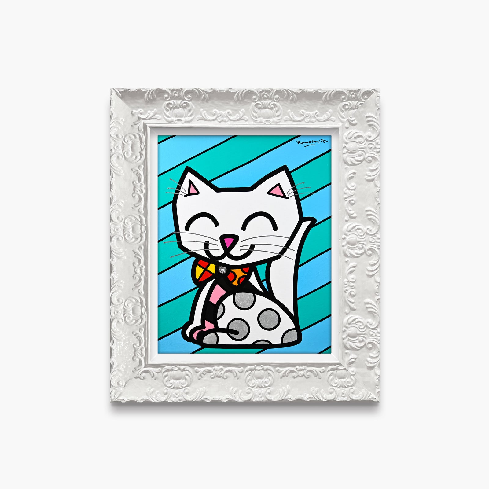 The White Cat - Original Painting