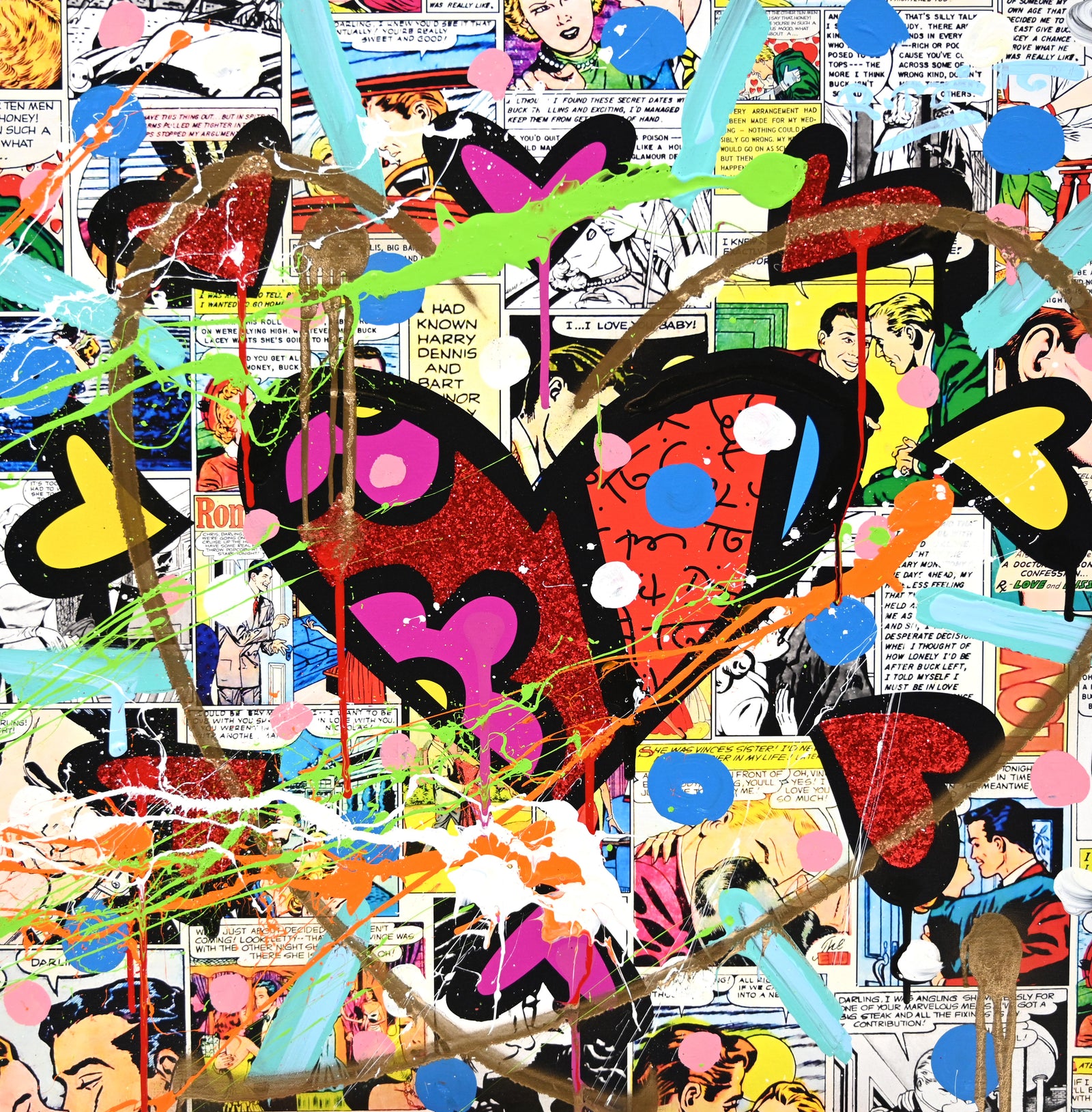 Love Circle Love - Mixed Media Original