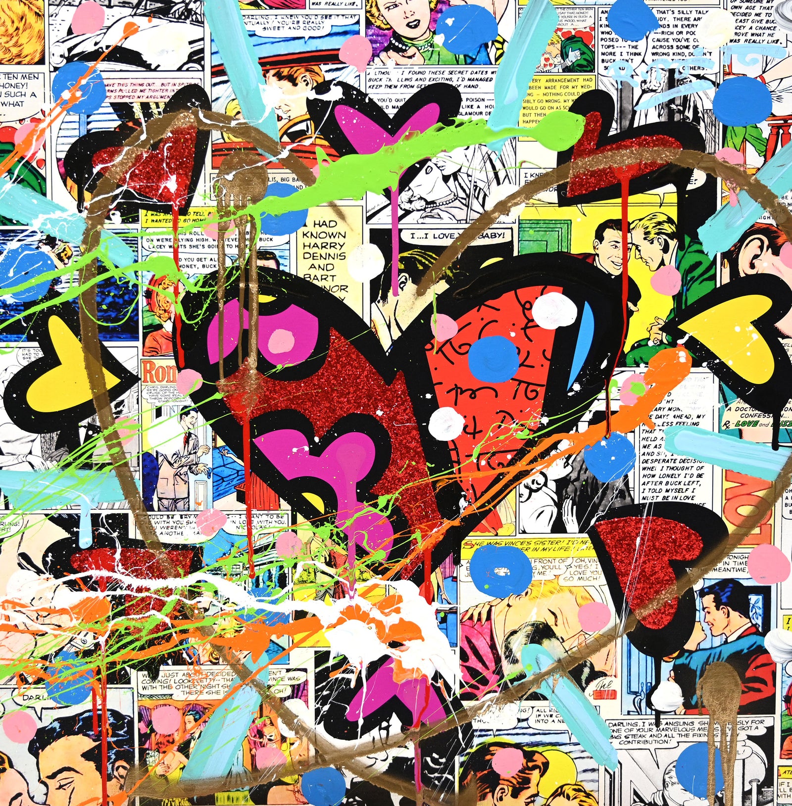 Love Circle Love - Mixed Media Original