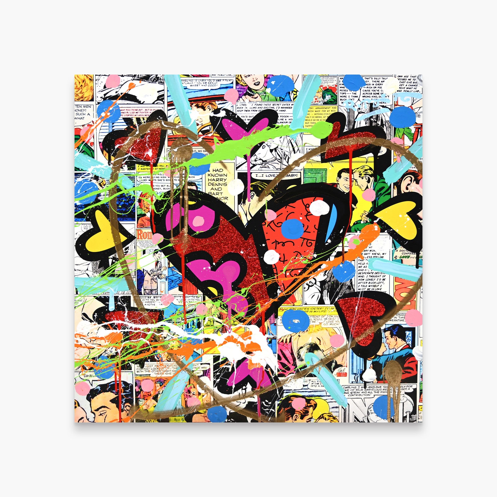 Love Circle Love - Mixed Media Original