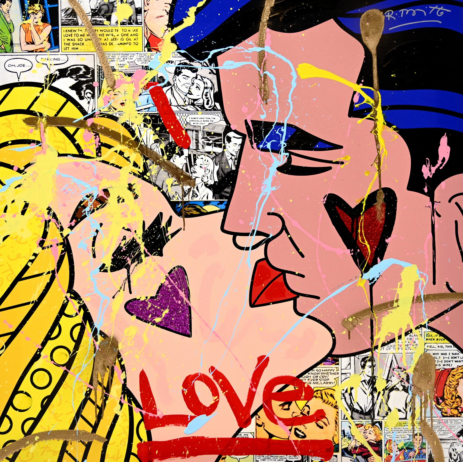 Beijos - Mixed Media Original