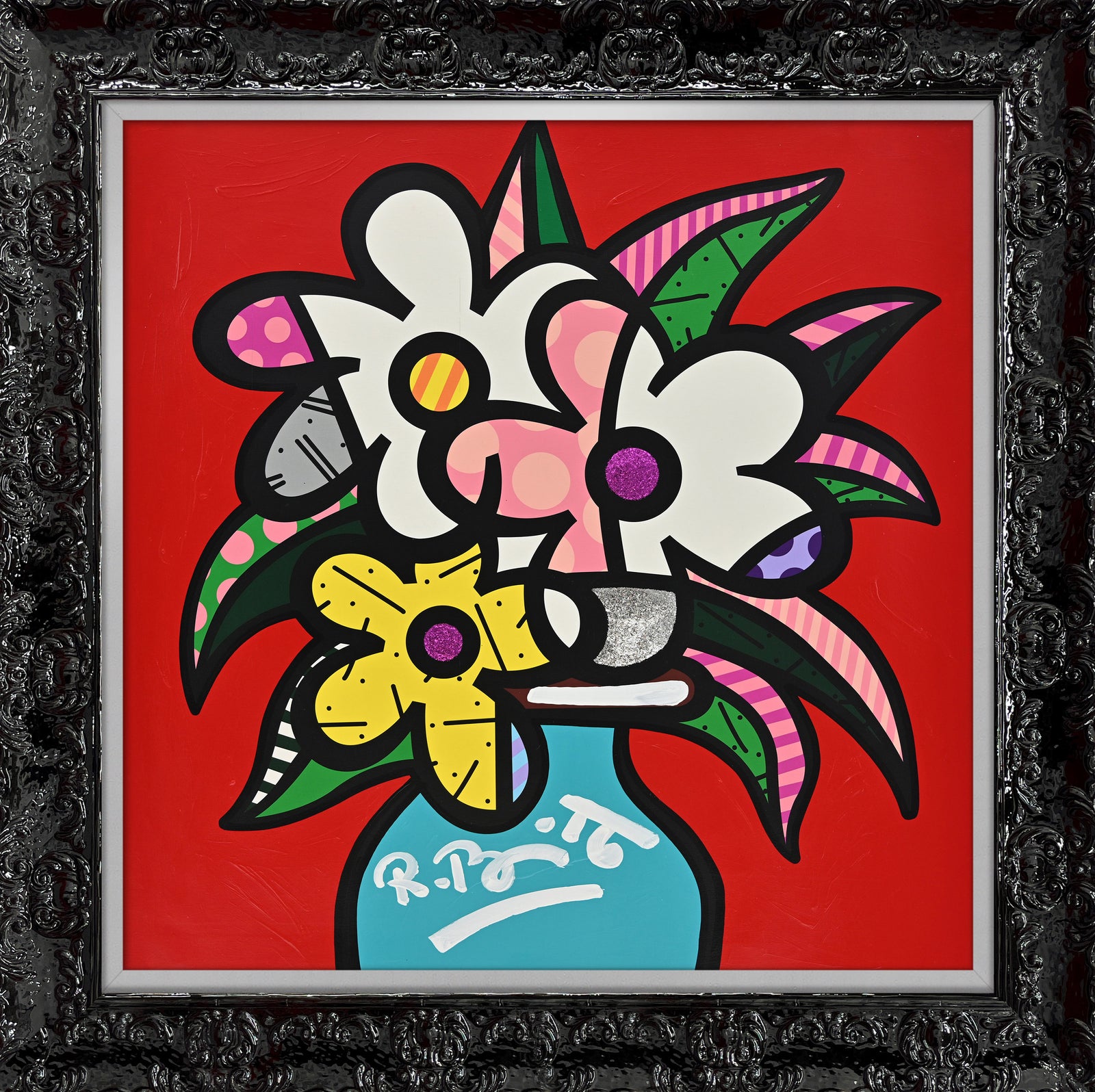 Cheryl's Flowers - Mixed Media Original