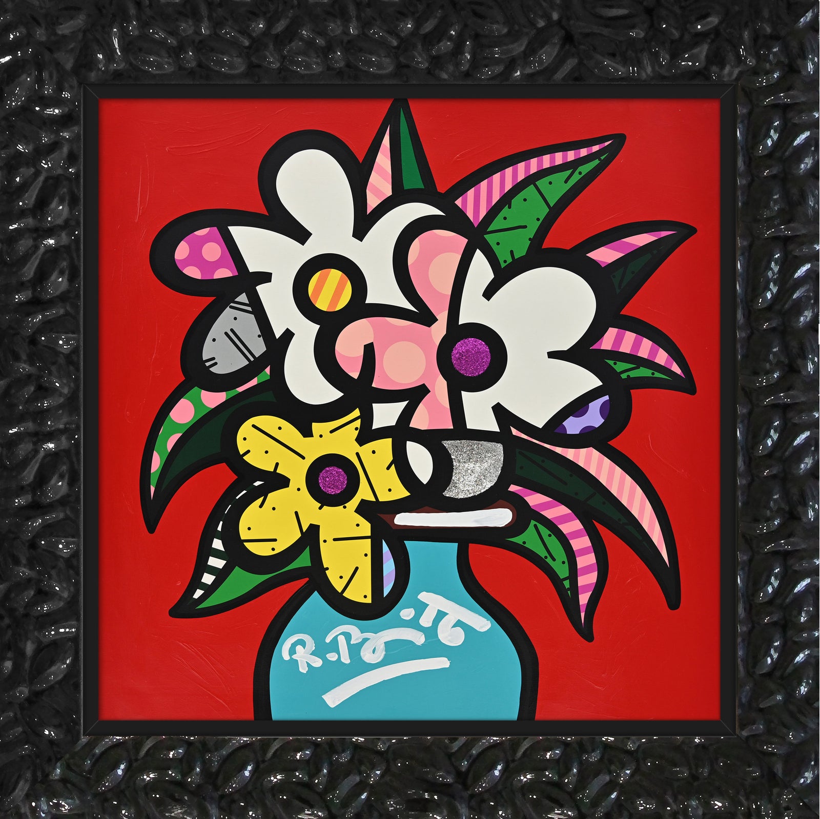 Cheryl's Flowers - Mixed Media Original