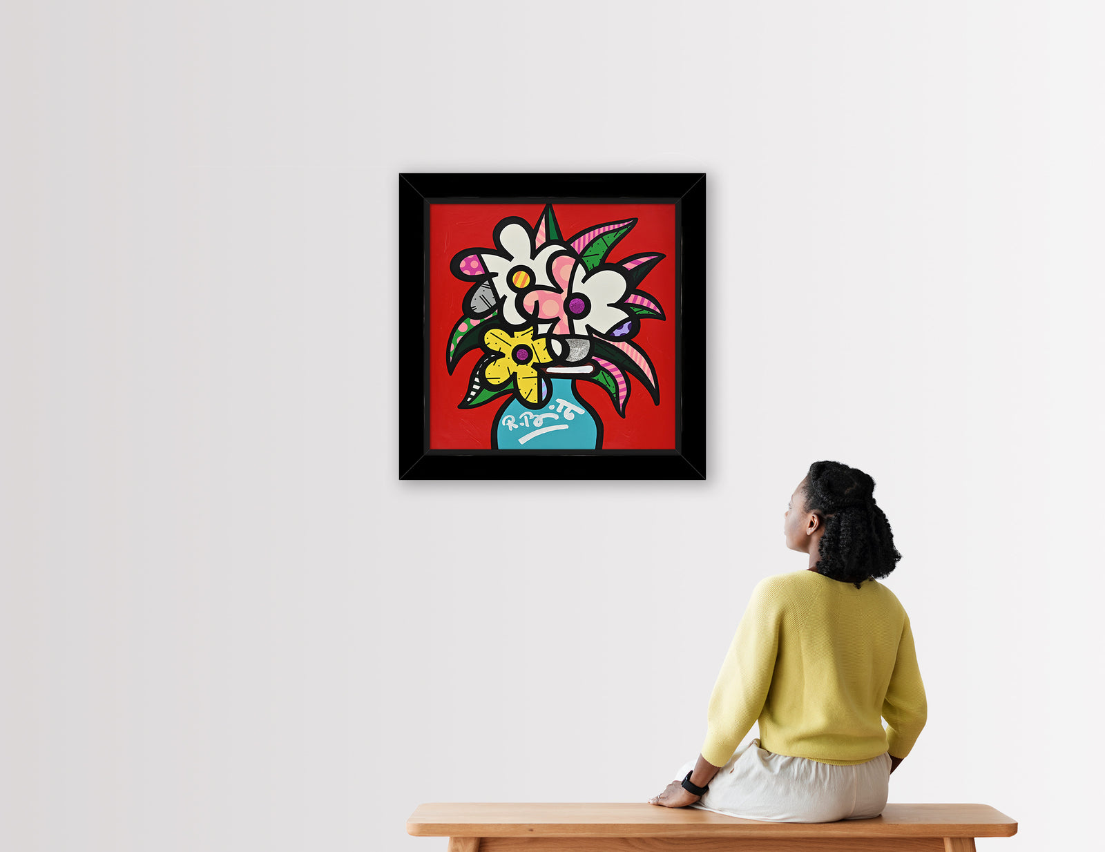 Cheryl's Flowers - Mixed Media Original