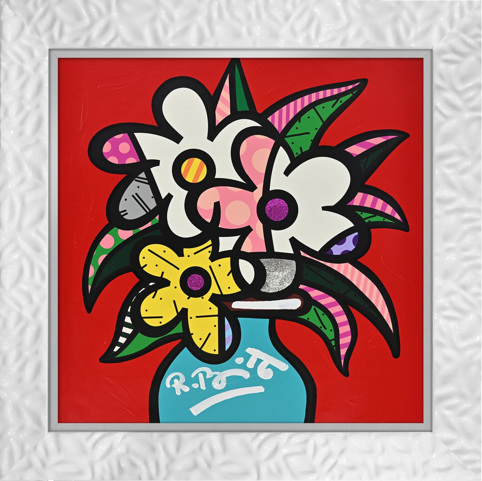 Cheryl's Flowers - Mixed Media Original