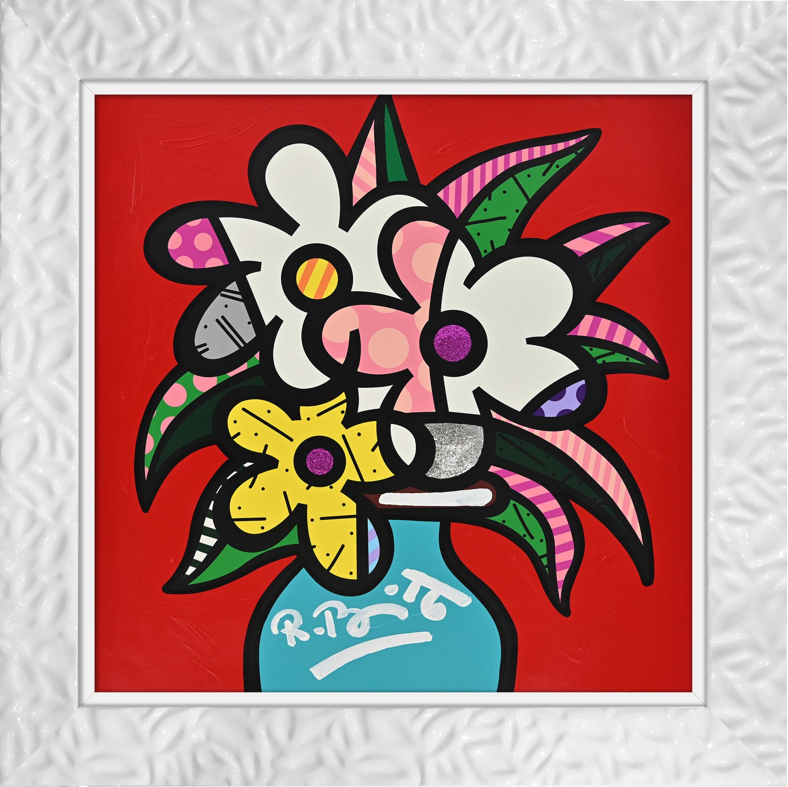 Cheryl's Flowers - Mixed Media Original