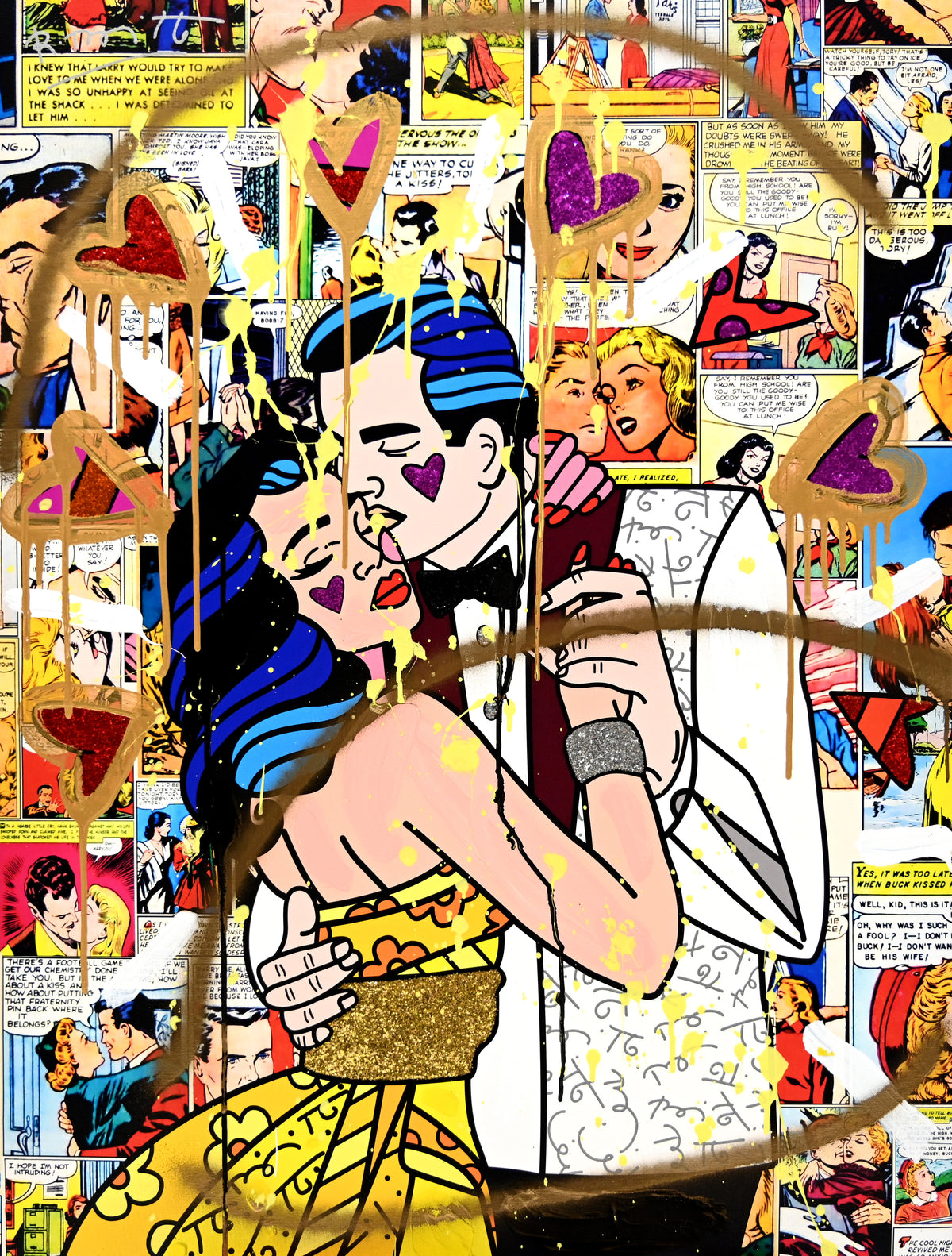 Beautiful Couple - Mixed Media Original