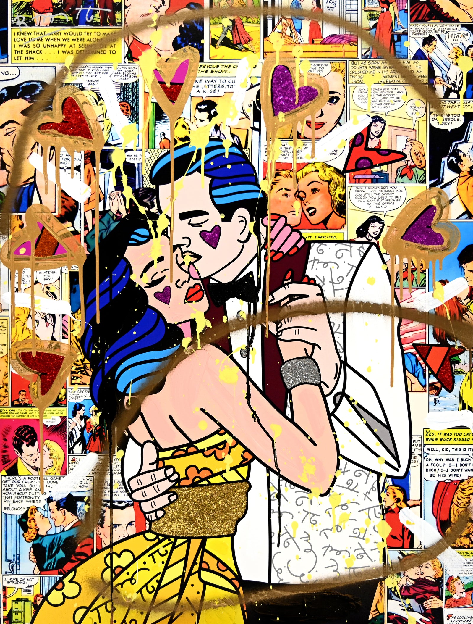 Beautiful Couple - Mixed Media Original