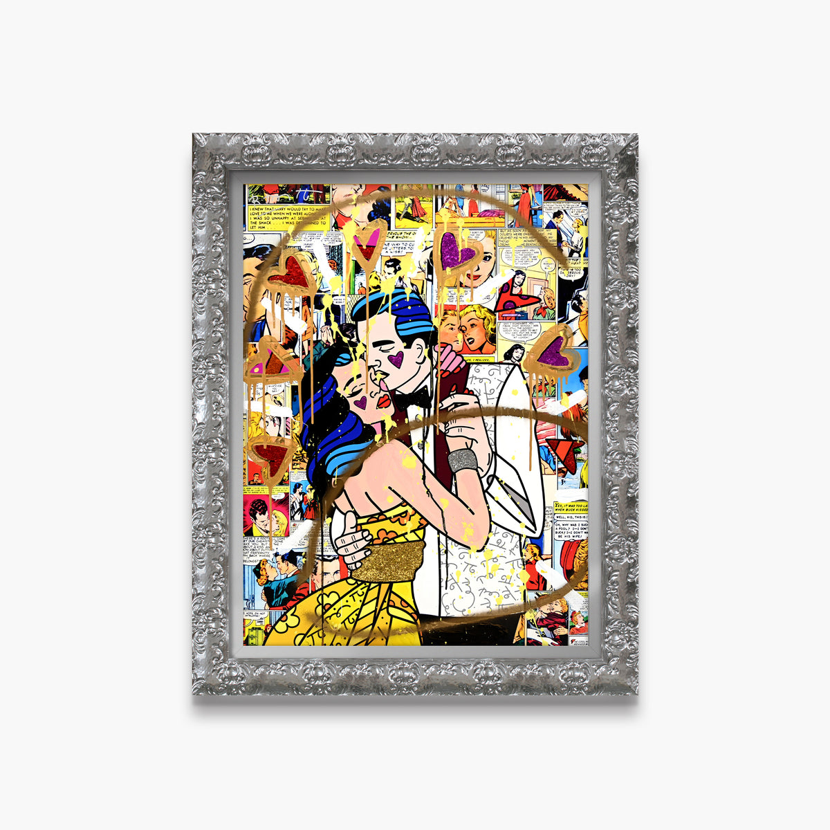 Beautiful Couple - Mixed Media Original