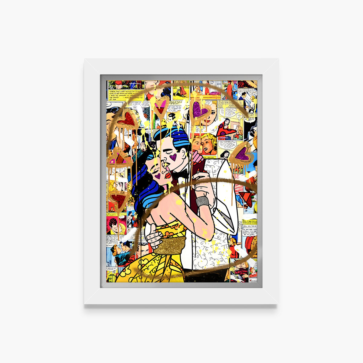 Beautiful Couple - Mixed Media Original