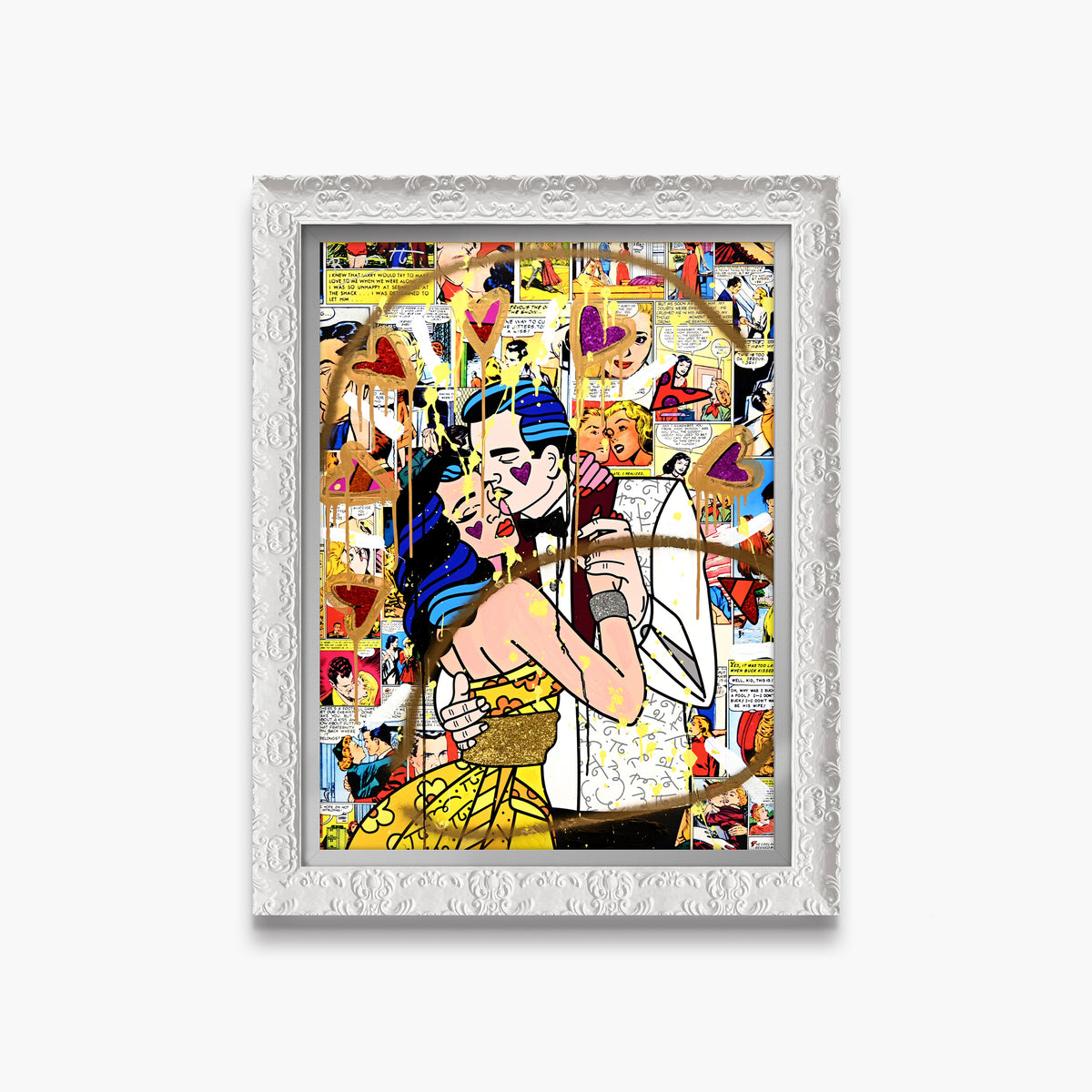 Beautiful Couple - Mixed Media Original