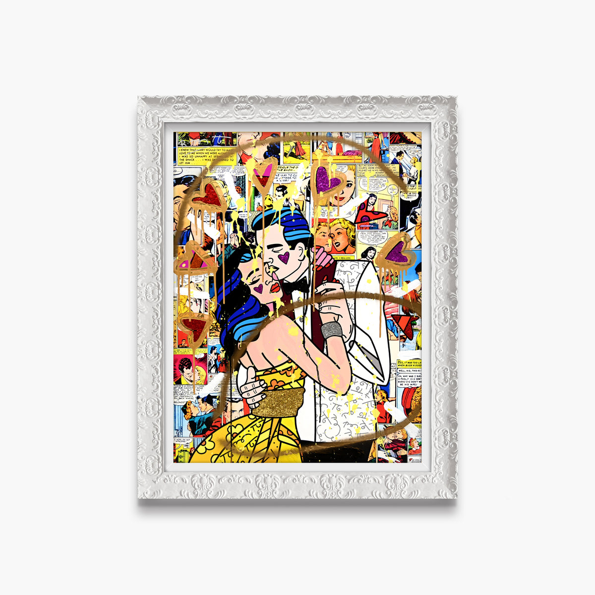 Beautiful Couple - Mixed Media Original