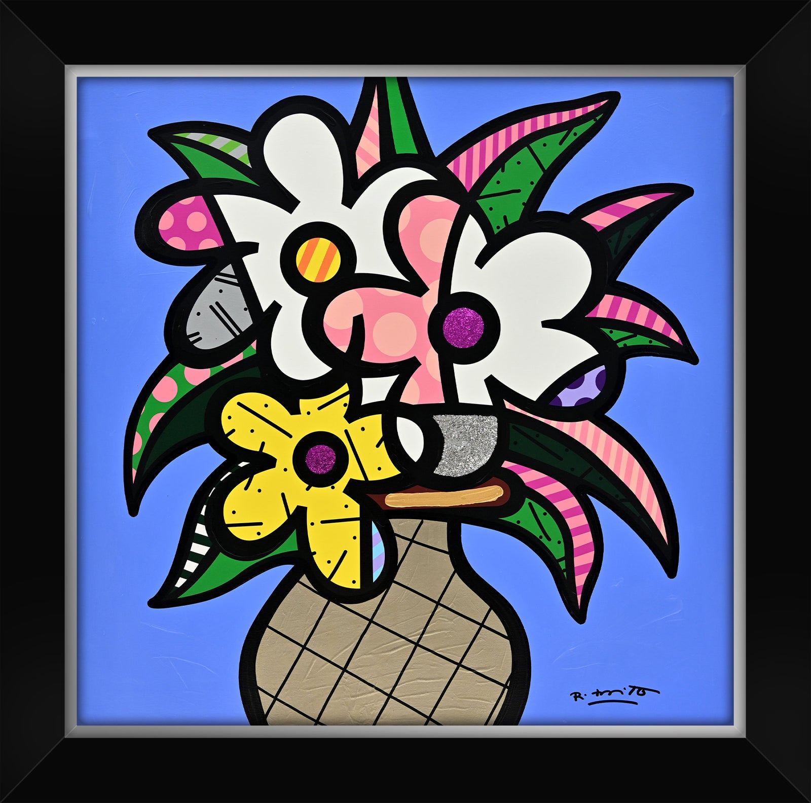 Cheryl's Flowers - Mixed Media Original