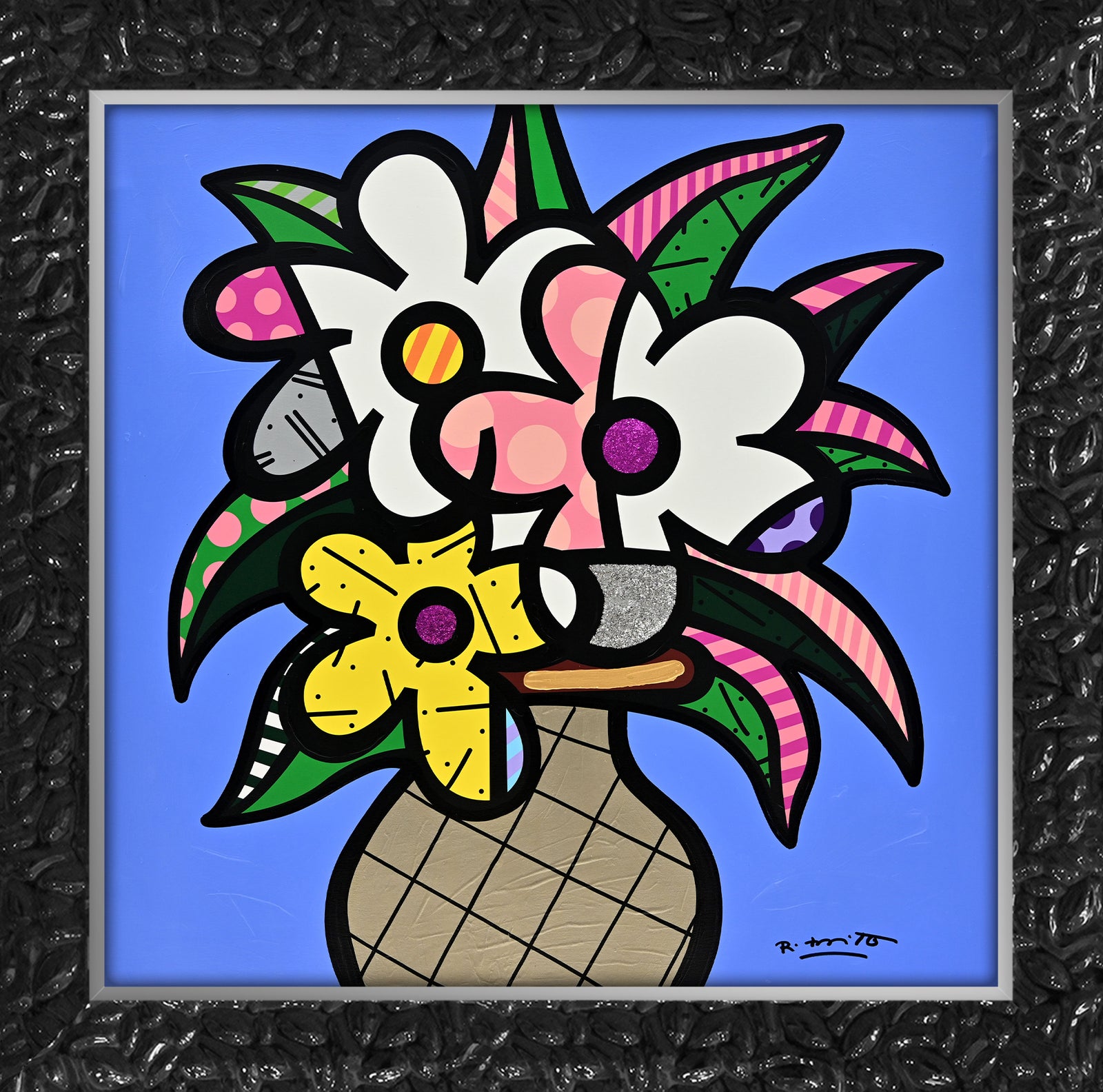 Cheryl's Flowers - Mixed Media Original