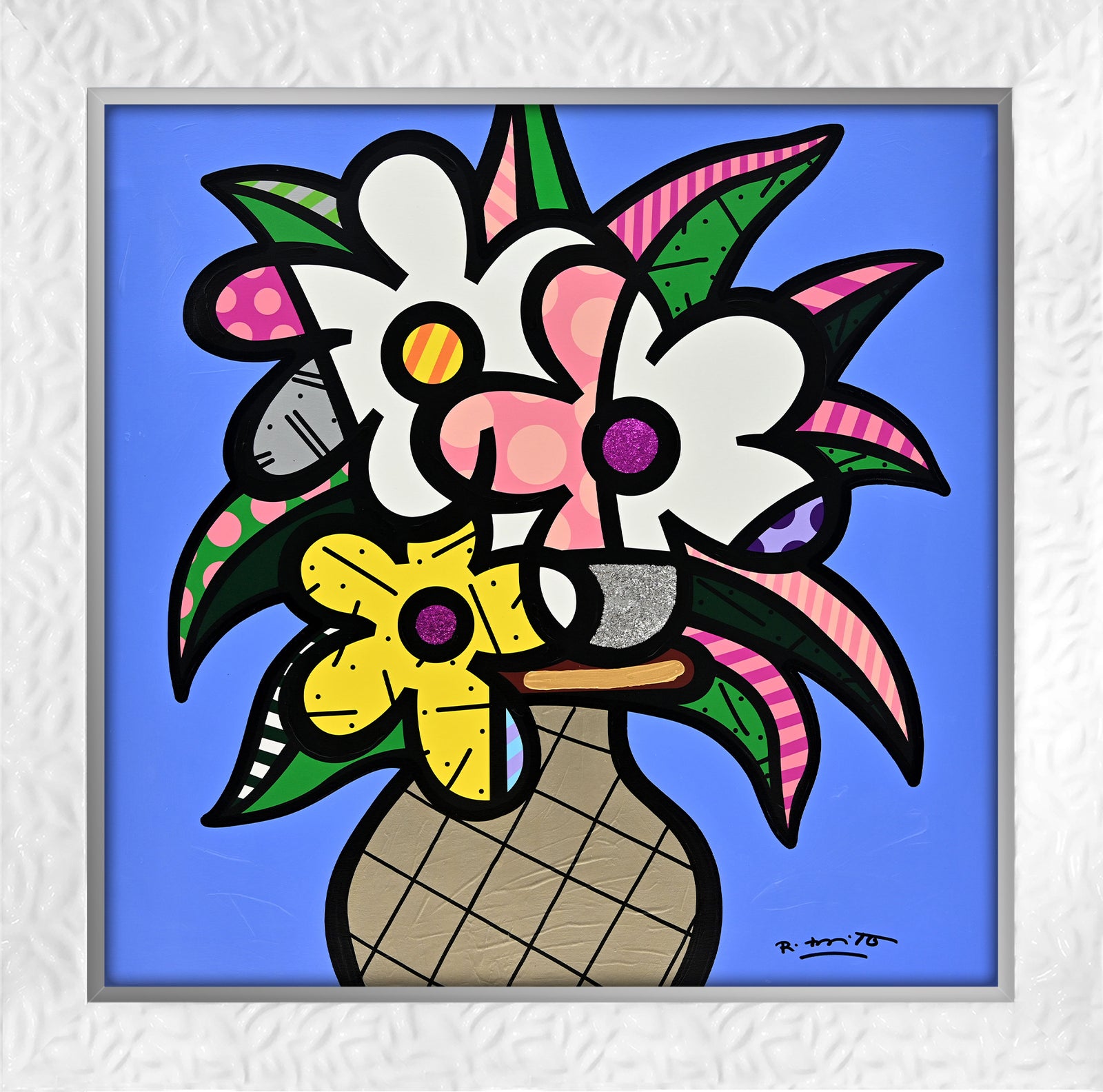 Cheryl's Flowers - Mixed Media Original