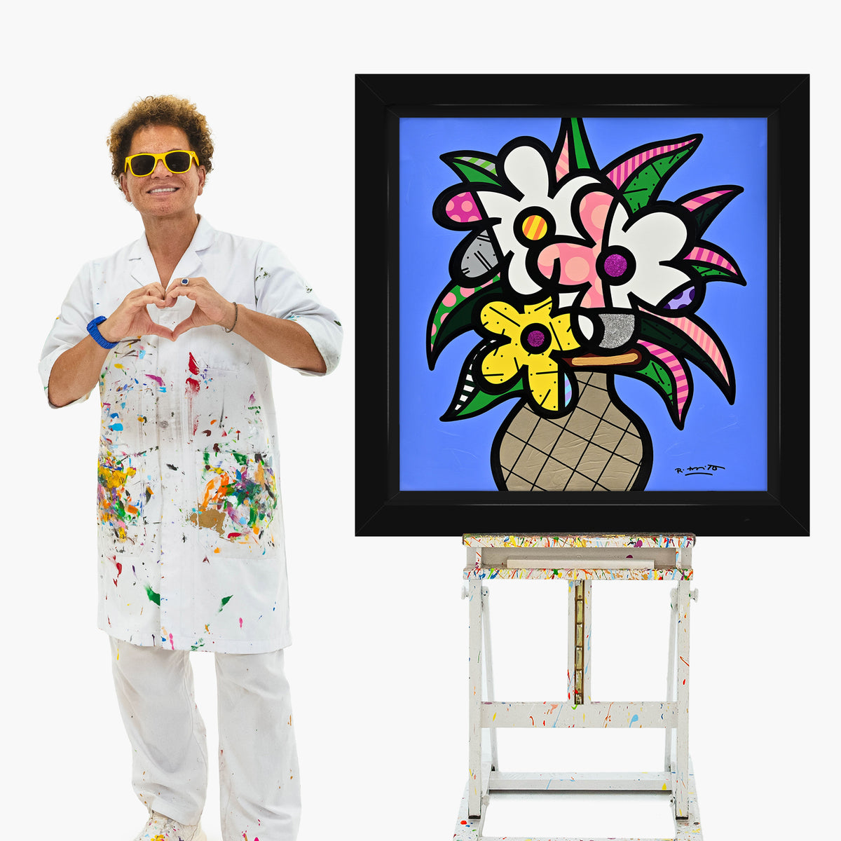 Cheryl's Flowers - Mixed Media Original