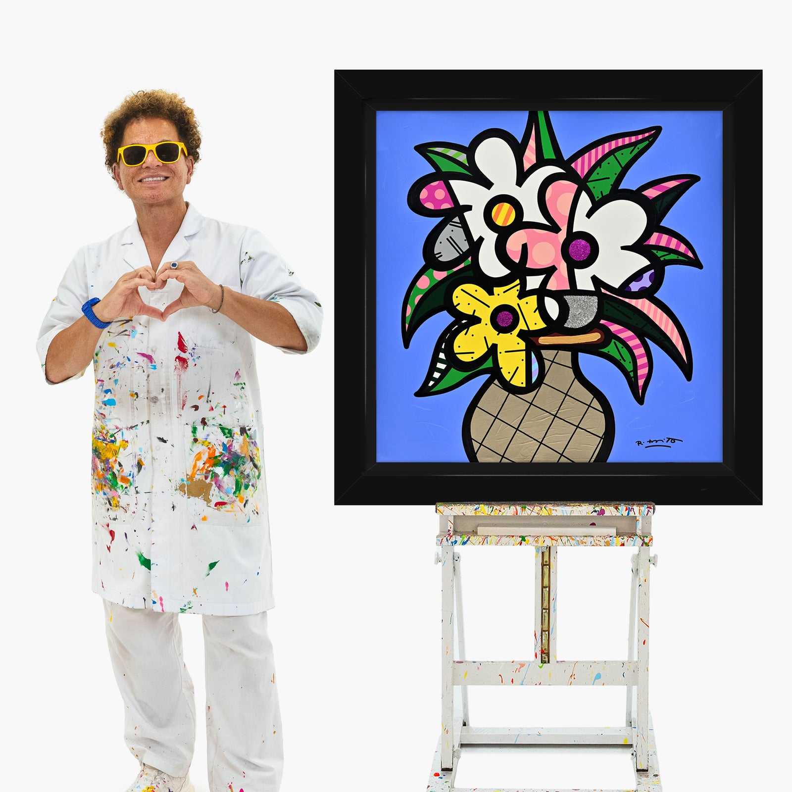 Cheryl's Flowers - Mixed Media Original