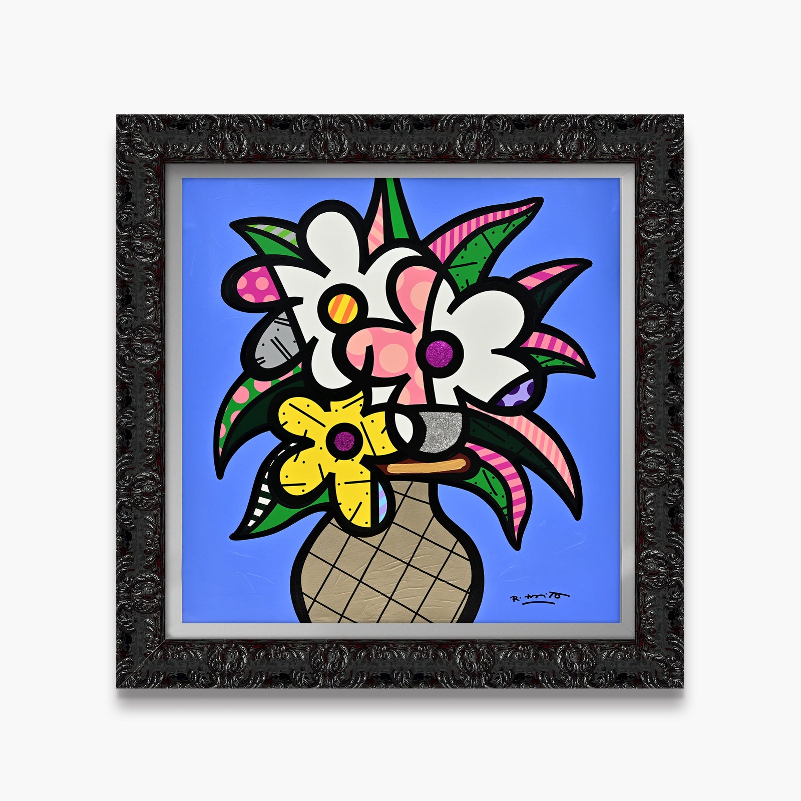 Cheryl's Flowers - Mixed Media Original