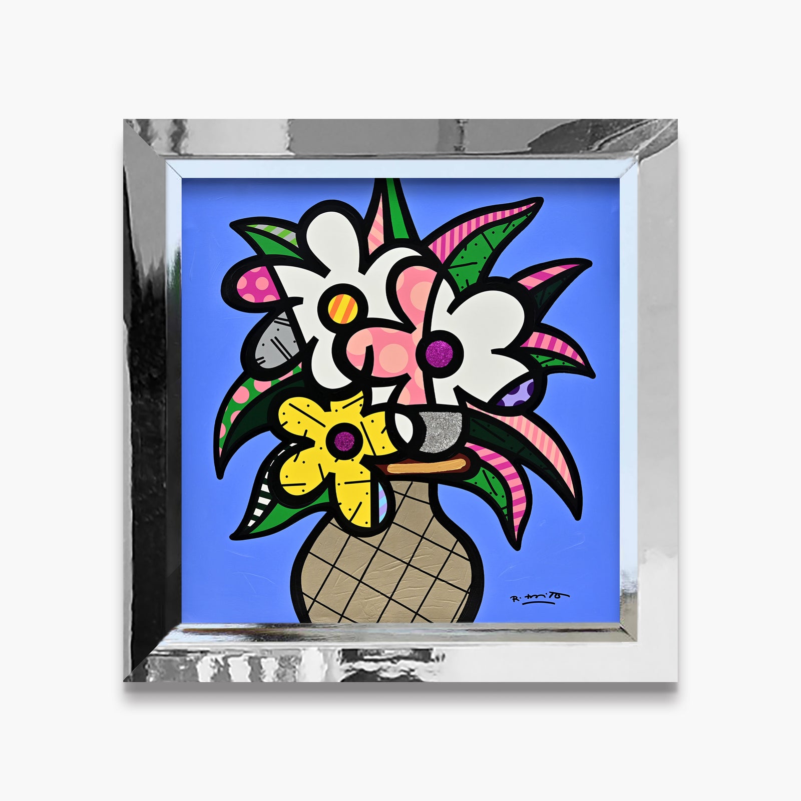 Cheryl's Flowers - Mixed Media Original