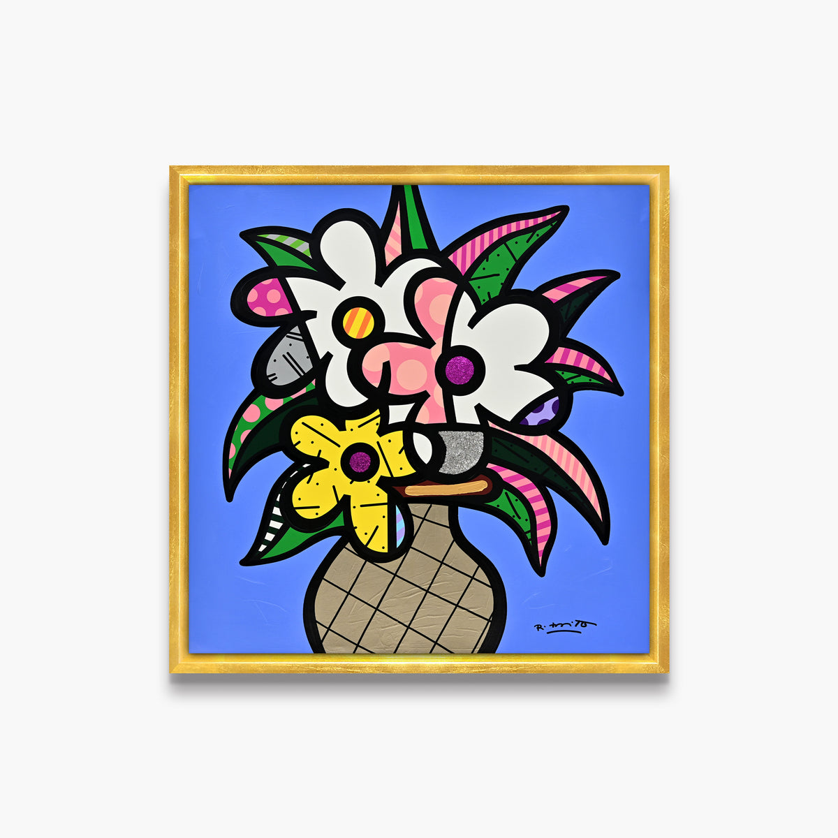 Cheryl's Flowers - Mixed Media Original