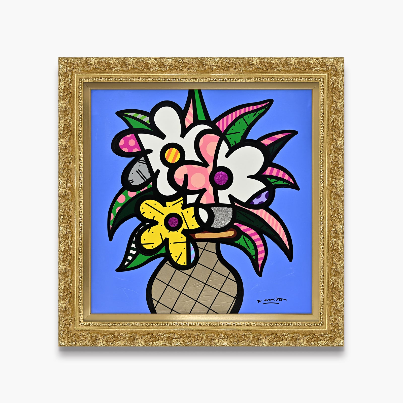 Cheryl's Flowers - Mixed Media Original