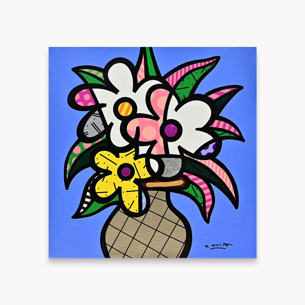 Cheryl's Flowers - Mixed Media Original