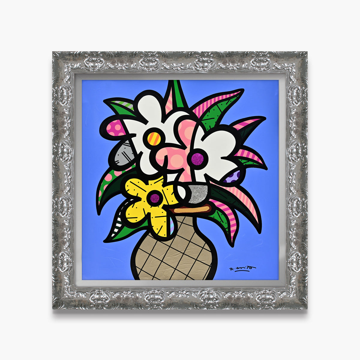 Cheryl's Flowers - Mixed Media Original