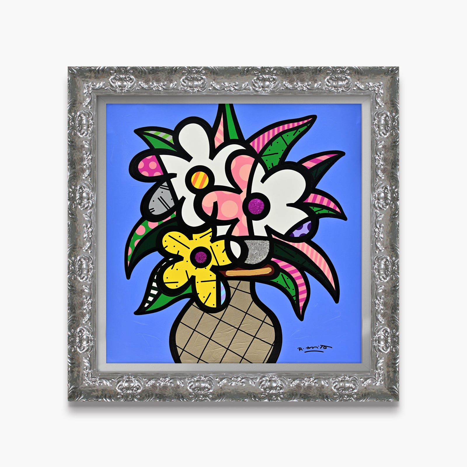 Cheryl's Flowers - Mixed Media Original