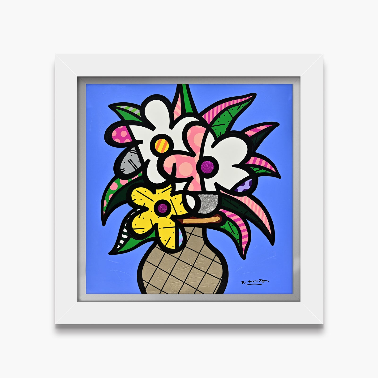 Cheryl's Flowers - Mixed Media Original