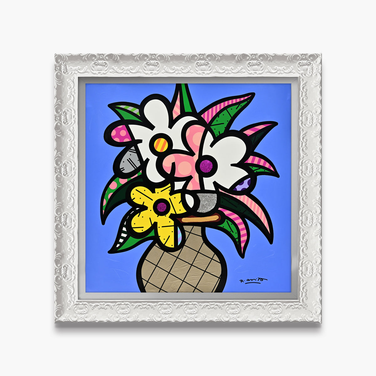Cheryl's Flowers - Mixed Media Original