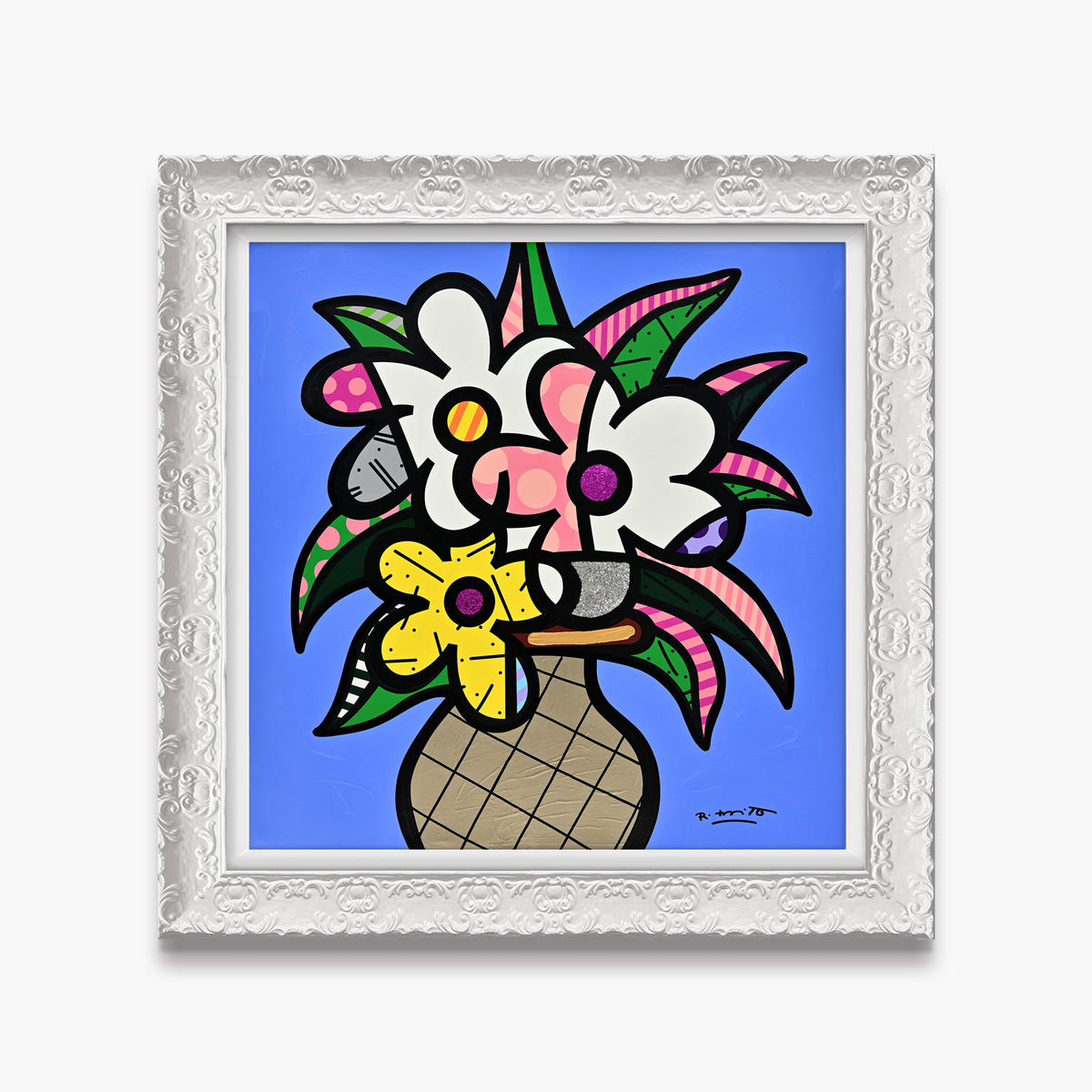 Cheryl's Flowers - Mixed Media Original