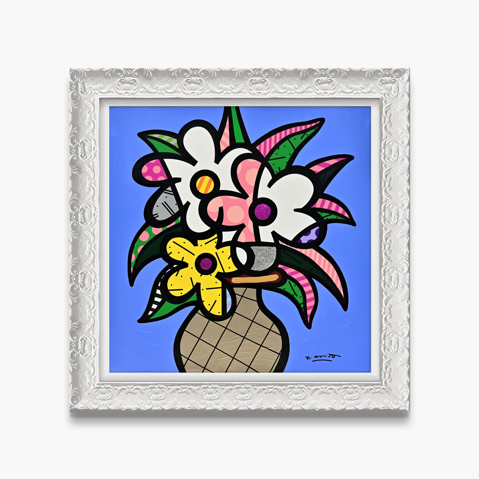 Cheryl's Flowers - Mixed Media Original