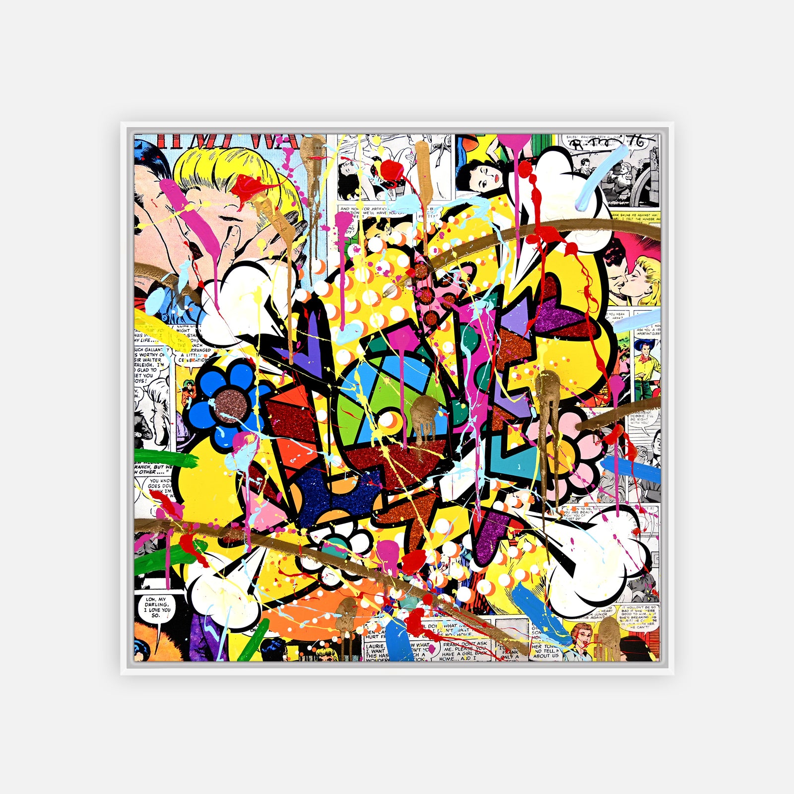 Pop Love - Mixed Media Original