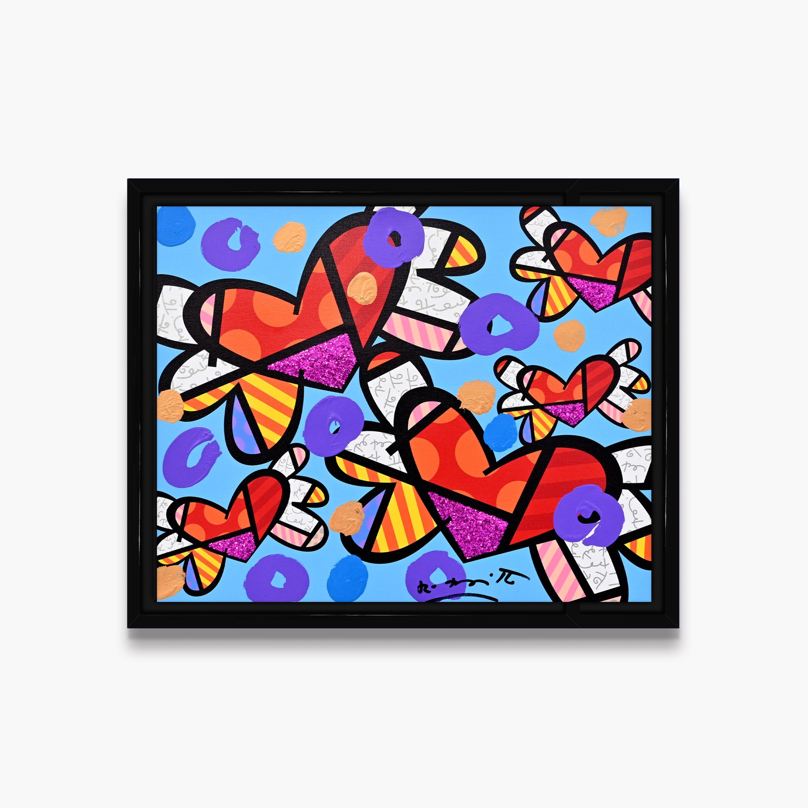 Love Is In The Air Too (Blue) - Mixed Media Original