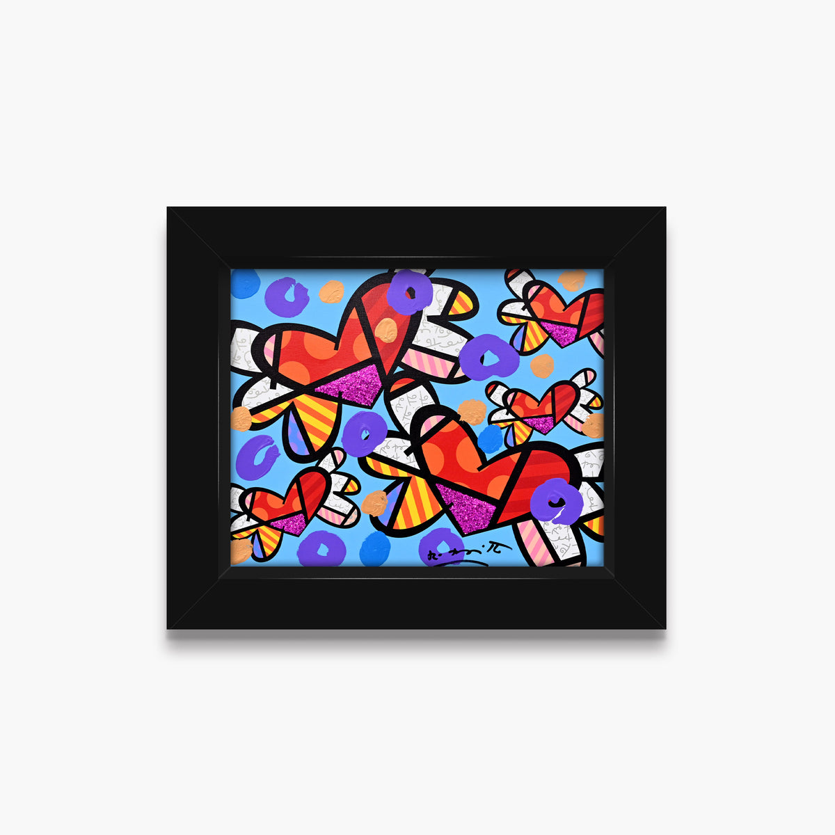 Love Is In The Air Too (Blue) - Mixed Media Original