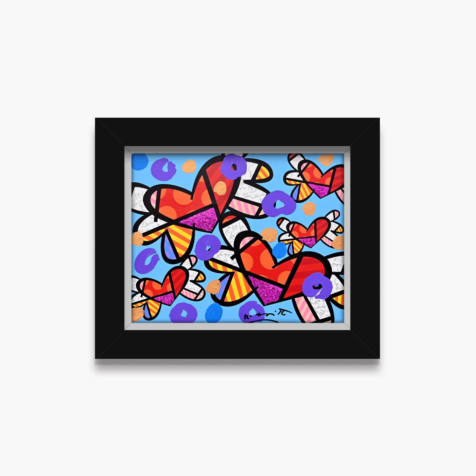 Love Is In The Air Too (Blue) - Mixed Media Original