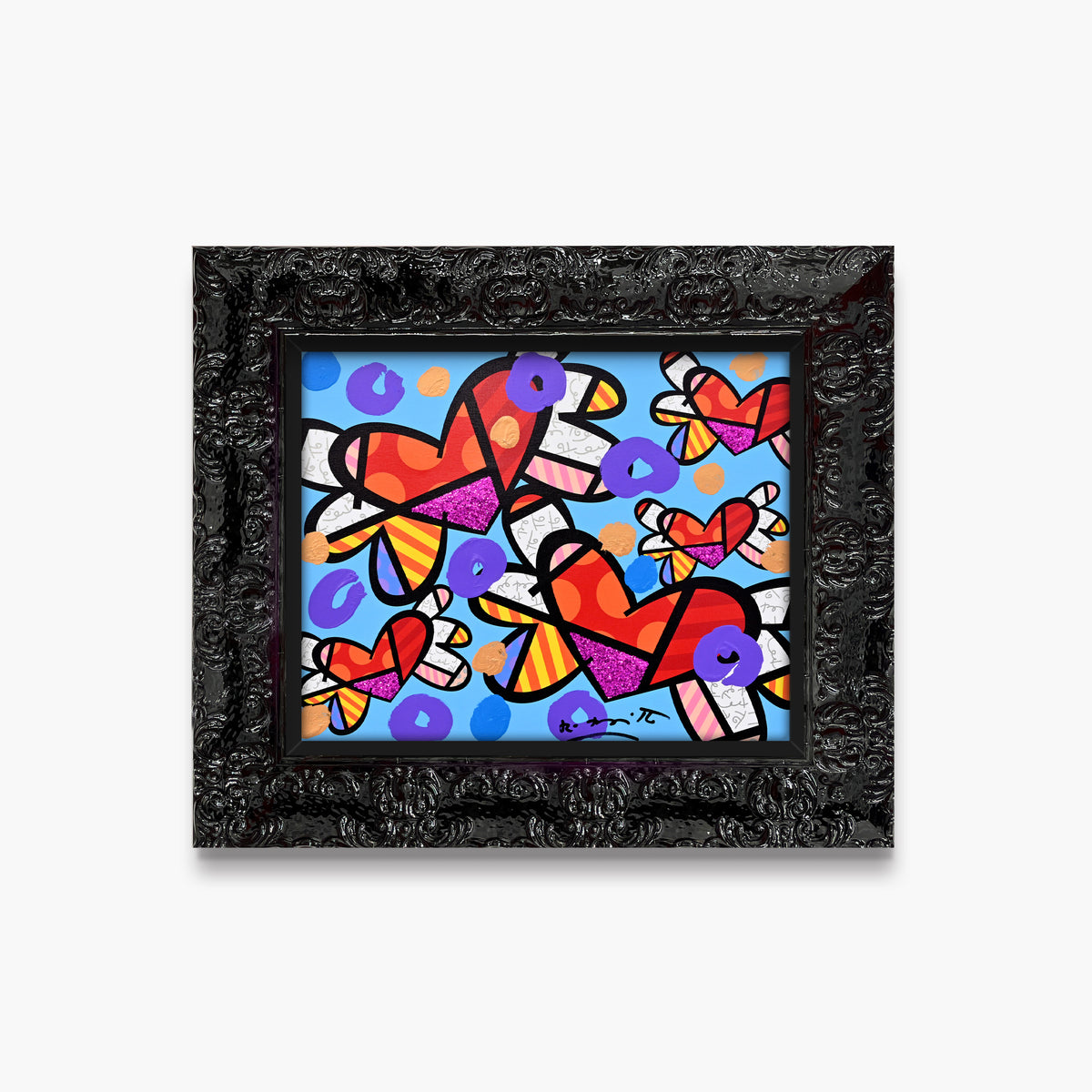 Love Is In The Air Too (Blue) - Mixed Media Original