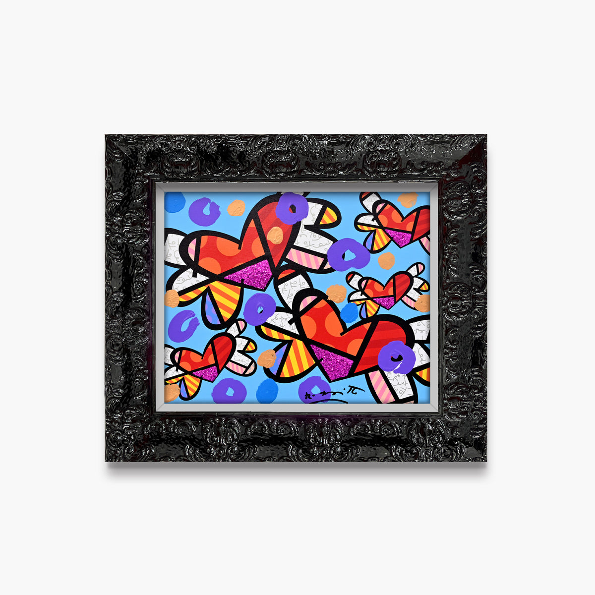 Love Is In The Air Too (Blue) - Mixed Media Original