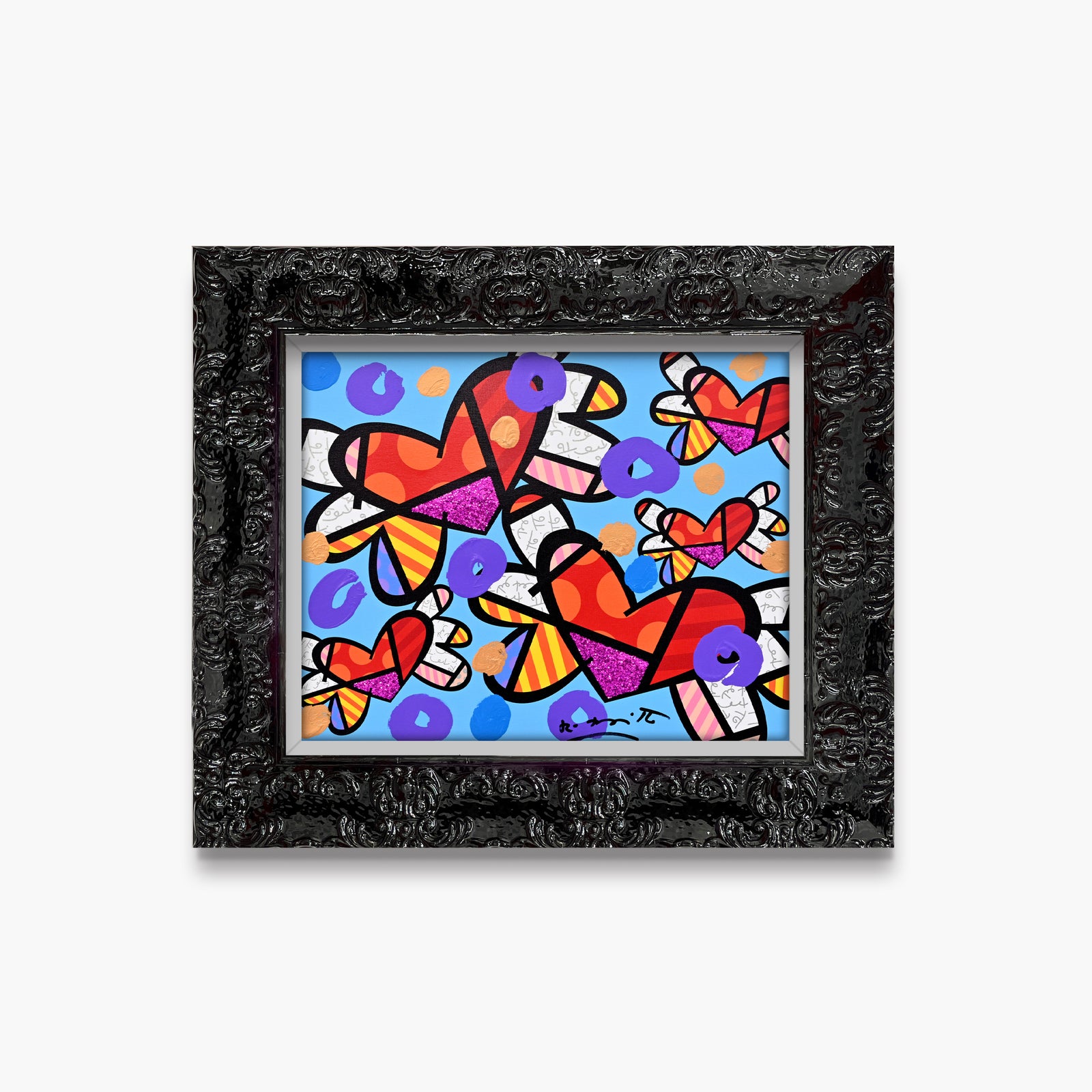 Love Is In The Air Too (Blue) - Mixed Media Original
