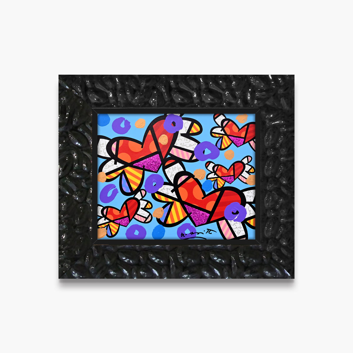 Love Is In The Air Too (Blue) - Mixed Media Original