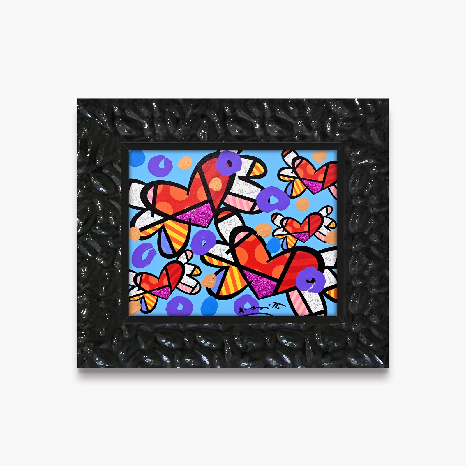 Love Is In The Air Too (Blue) - Mixed Media Original