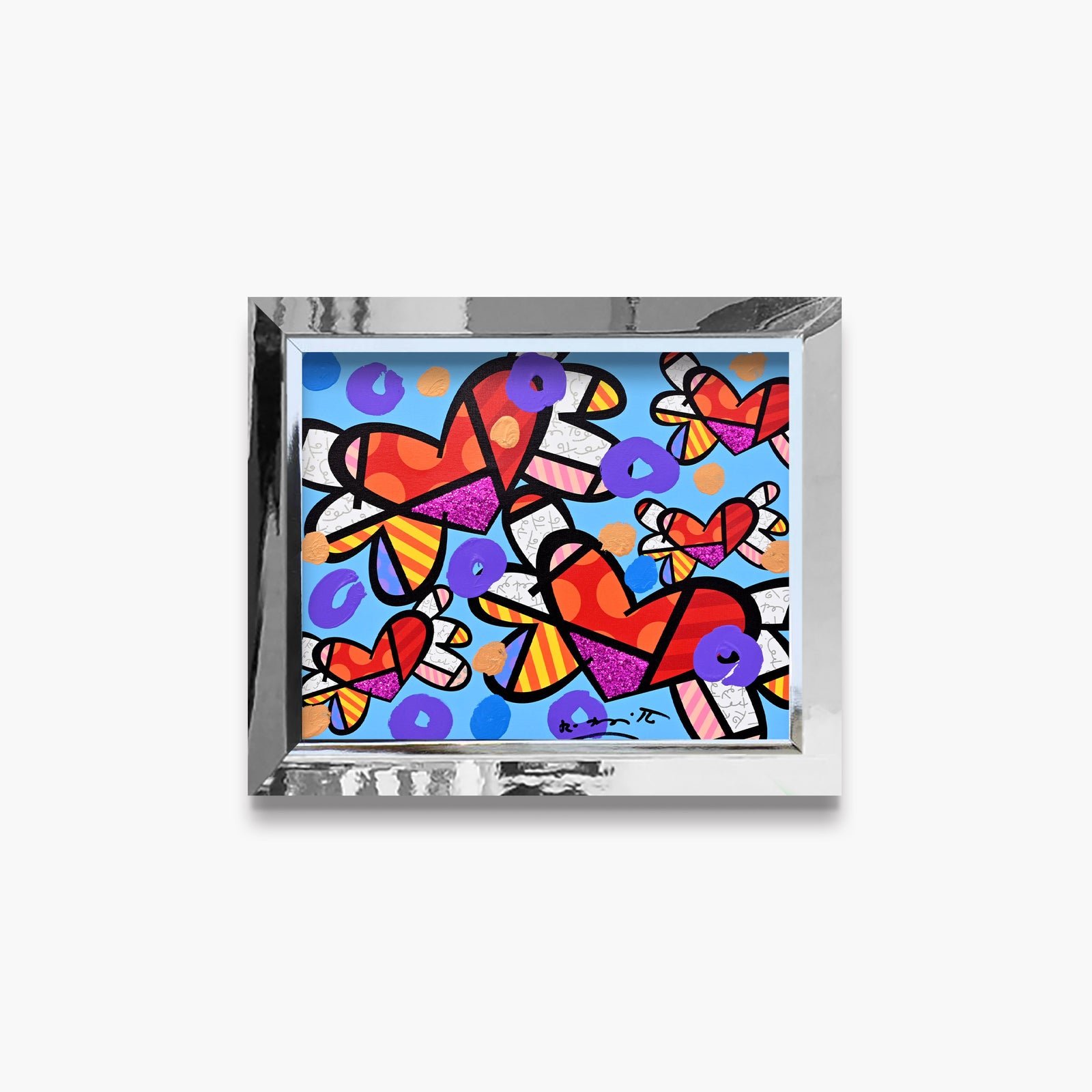 Love Is In The Air Too (Blue) - Mixed Media Original