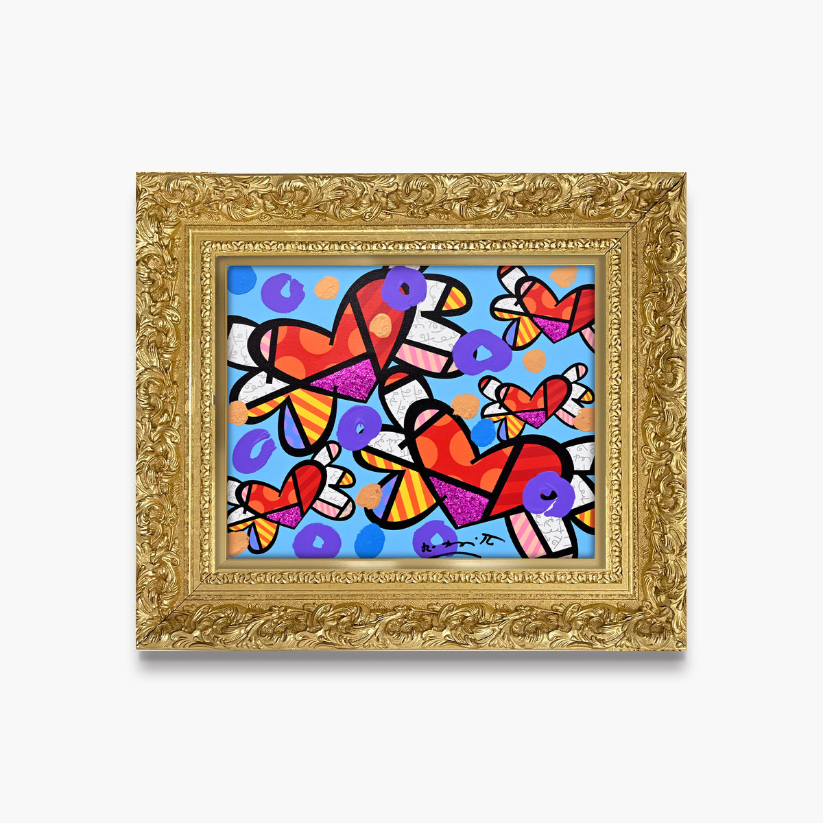 Love Is In The Air Too (Blue) - Mixed Media Original