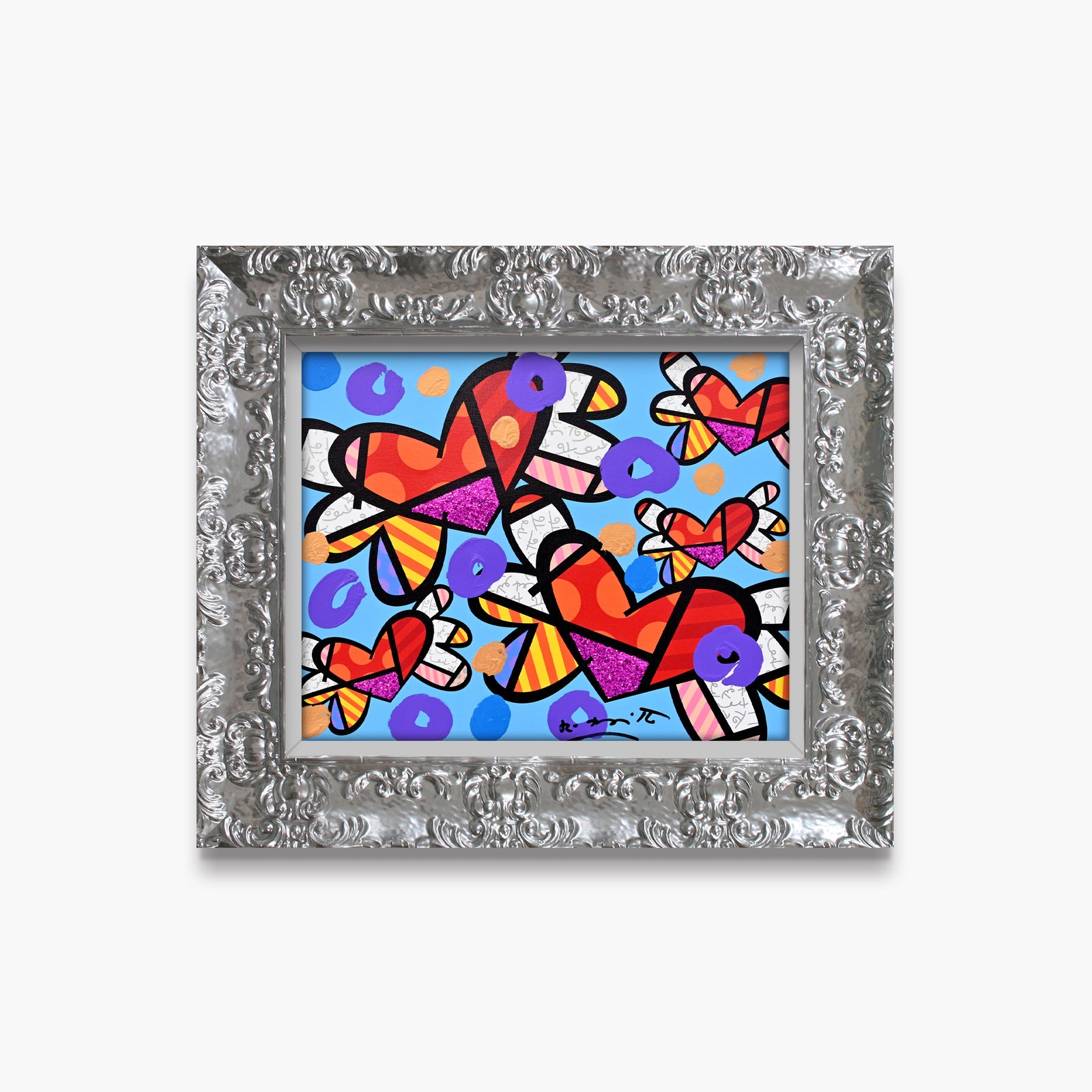 Love Is In The Air Too (Blue) - Mixed Media Original